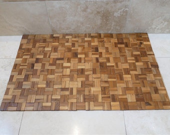 Large Teak Wood Bath/Shower Mat | Teak Wood Mats | Wooden Bathroom Mats | Large Bath Mat | Bath Mats Sets | Bathroom Home Gift