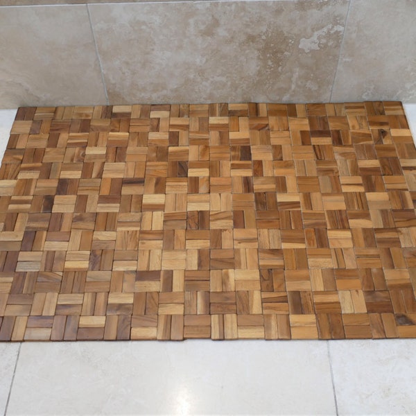 Wooden Bath Mat - Etsy UK