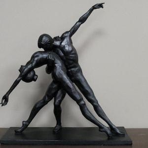 Resin Dancing Couple Sculpture | Elegant Home Decor