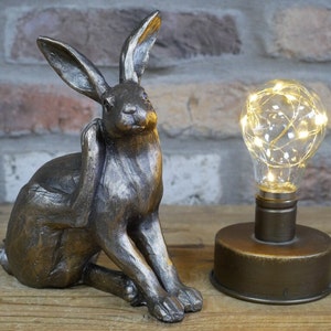 Thumping Hare Ornament | Hare Gift | Hare Sculpture | Hare Ornament | Home Gift | Rabbit Ornament