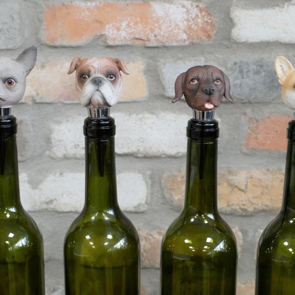 Set of 4 Doggy Bottle Stoppers