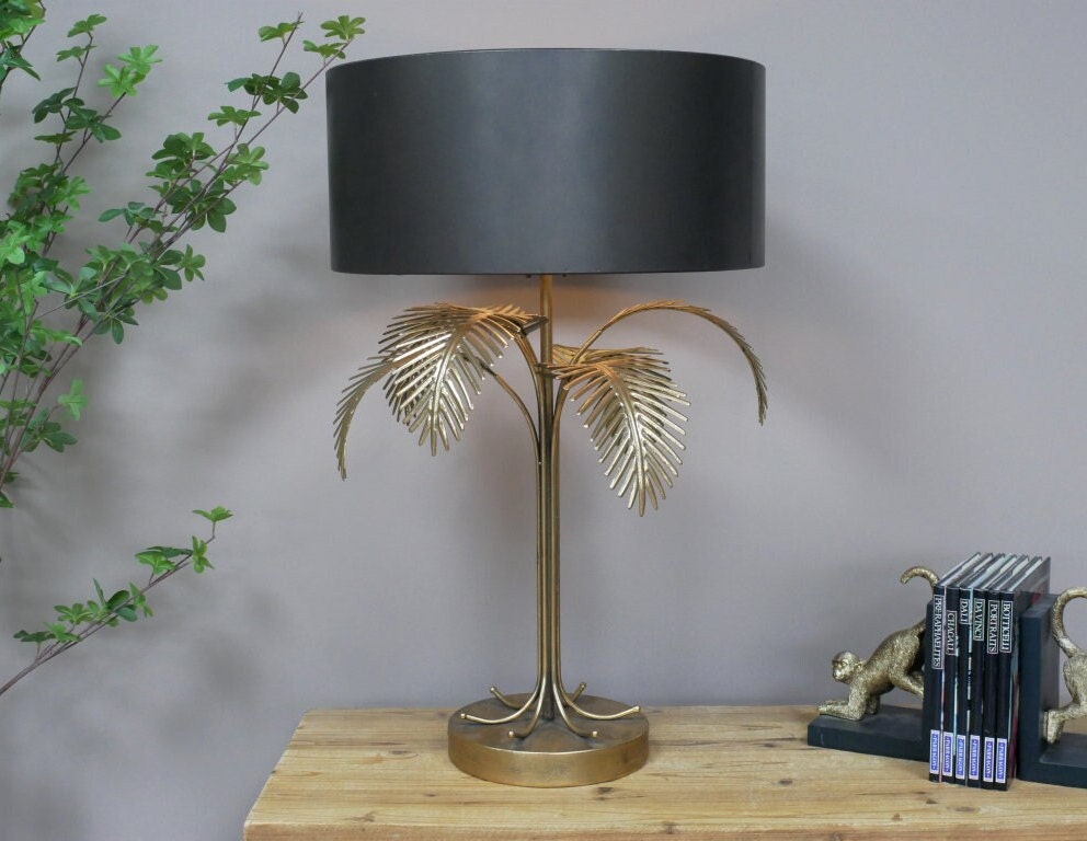 Golden Palm Tree Lamp BATTERY OPERATED Etsy UK