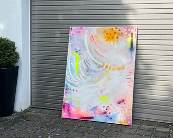 Bunte Leinwand, 120x160 cm, selbstgemalt