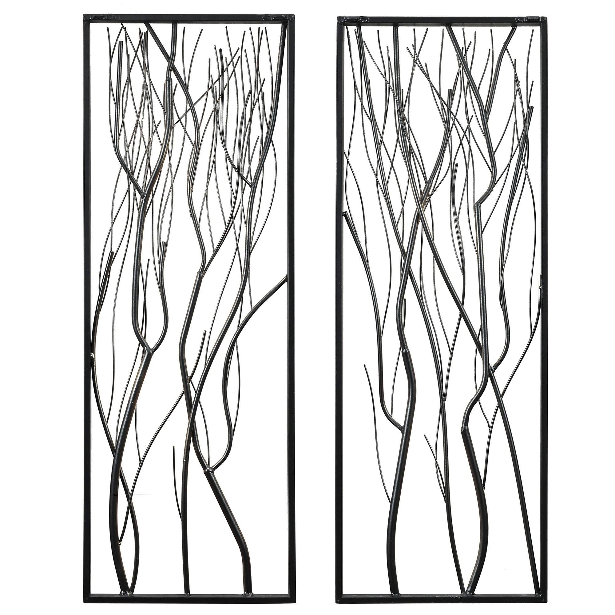 Metal Branch Wall Decor Metal Gold Branch 2 Pieces Wall Etsy