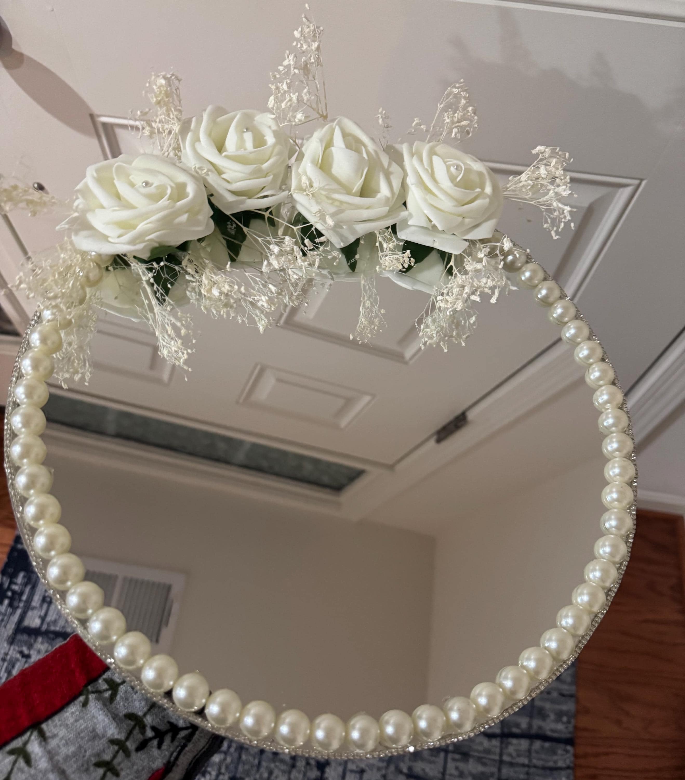 Mirror Customizable Ring or Nikkah Tray with Personalized Text/ Engagement Tray