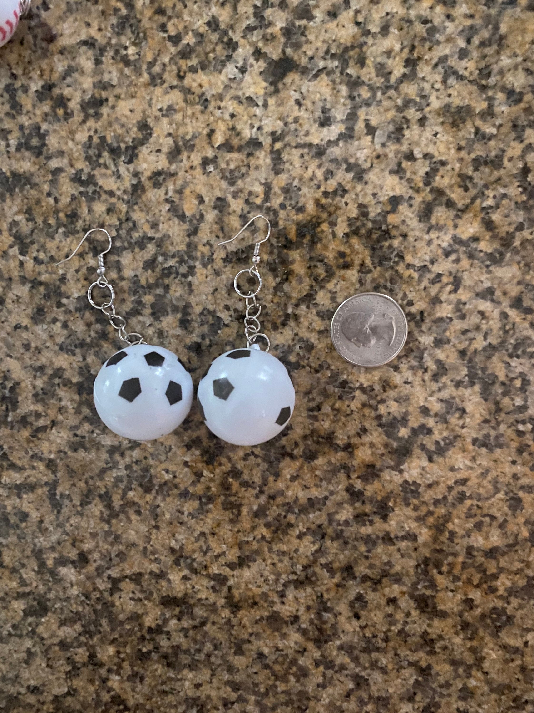 Soccer Ball Earrings Etsy