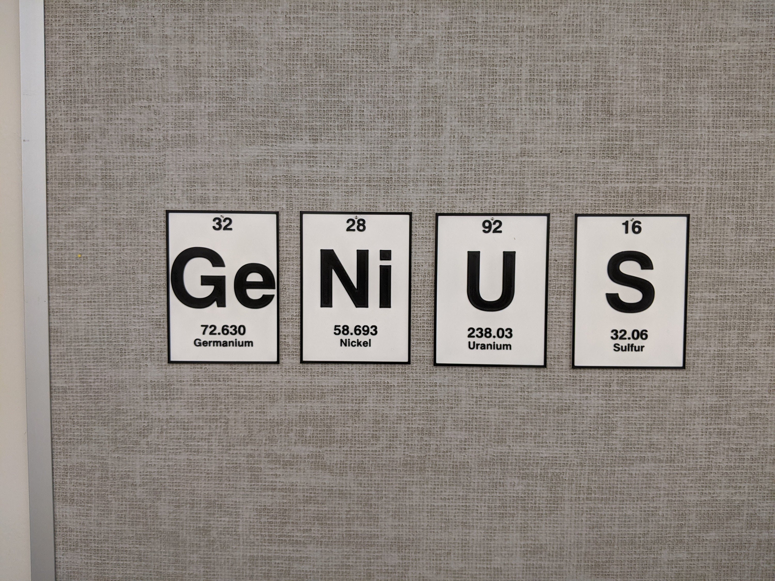 Genius Science Elements Genius Periodic Table Wall Art | Science Teacher Gift - Etsy
