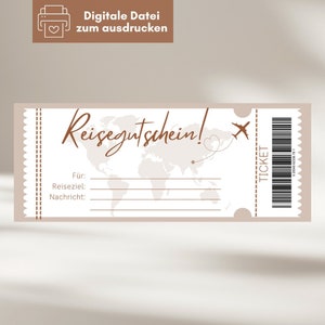 Travel Voucher | Digital Download | Personalized Voucher | voucher card