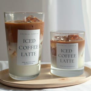 Kaffee Kerze im Glas – Iced Coffee Duftkerze – Geschenk für Kaffeeliebhaber – Handgegossen Duftkerze