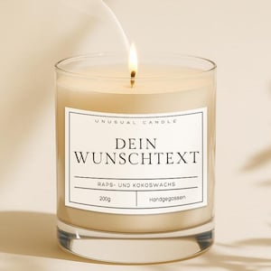 Personalisierte Duftkerze – Wunschtext Kerze im Glas mit Holzdeckel – Geschenk zum Geburtstag