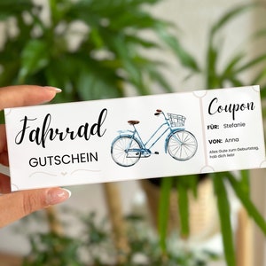 Gutschein für Radfahrer | Gutschein E-Bike | persönliches Geburtstagsgeschenk Abenteuer Fahrrad | e-bike |