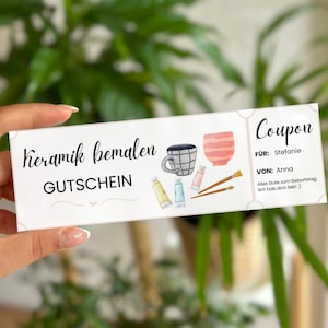 Keramik bemalen Gutschein - gemeinsame Aktivität Gutschein