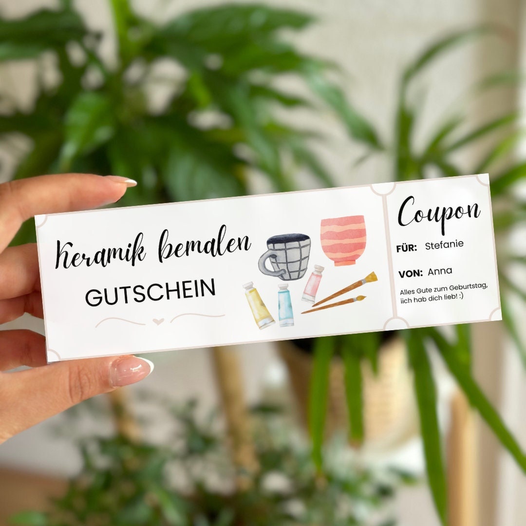 Ceramic Painting Voucher Shared Activity Voucher Etsy