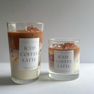 Coffee Candle in a Glass – Iced Coffee Scented Candle – Gift for Coffee Lovers – Hand-Poured Scented Candle image 8