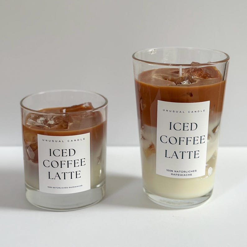 Coffee Candle in a Glass – Iced Coffee Scented Candle – Gift for Coffee Lovers – Hand-Poured Scented Candle image 3