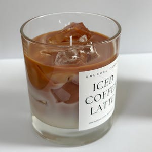 Coffee Candle in a Glass – Iced Coffee Scented Candle – Gift for Coffee Lovers – Hand-Poured Scented Candle image 7