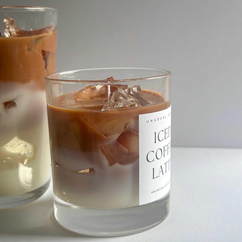 Coffee Candle in a Glass – Iced Coffee Scented Candle – Gift for Coffee Lovers – Hand-Poured Scented Candle image 6