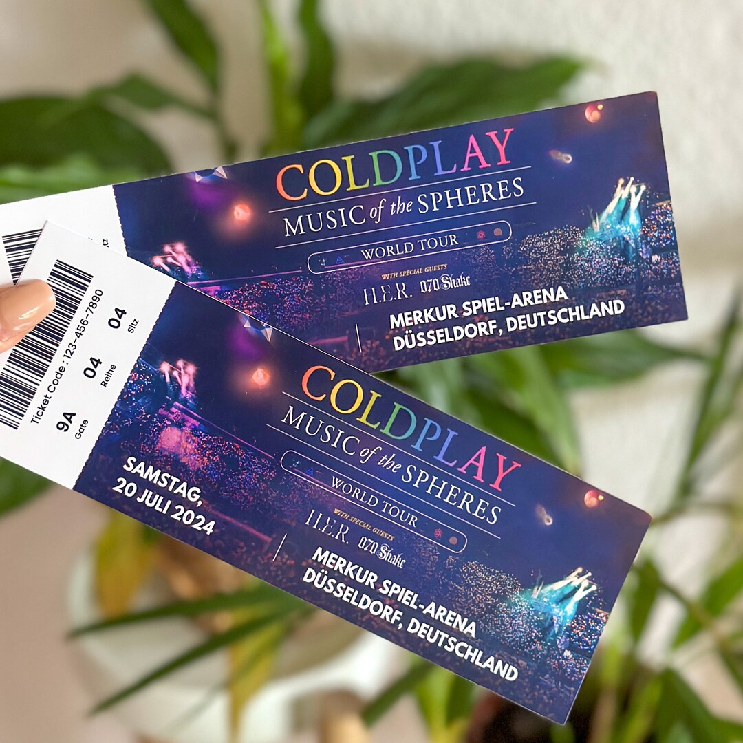 Coldplay Konzert Tickets 2024 Music of the Spheres Tour 2024 Etsy.de