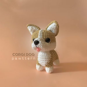 Cute Corgi Crochet Pattern | Dog Crochet Pattern, Crochet Plush Pattern, Crochet Amigurumi Pattern | Any Size Yarn