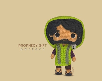 Uncle Crochet Pattern | Curly Hair Amigurumi Pattern, Poncho Doll Pattern, Male Doll Crochet, Hood Crochet Doll | Prophecy Gift - La Familia