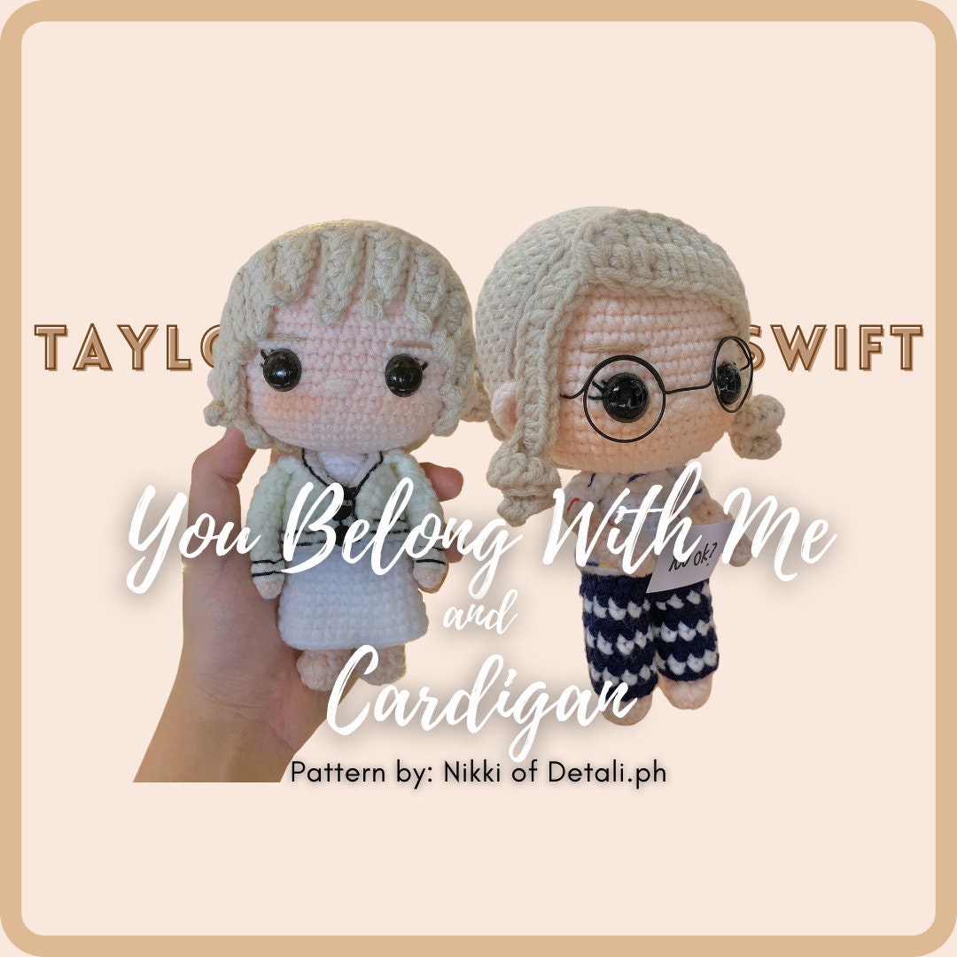 Taylor Swift Crochet Doll, Taylor Swift Fan Collectibles Gift, Amigurumi Taylor  Swift, Taylor Swift Plush, Folklore, Taylor Swift Cardigan 