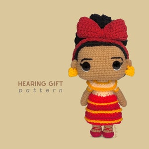 Crochet Amigurumi Doll Pattern HEARING GIFT LAFAMILIA