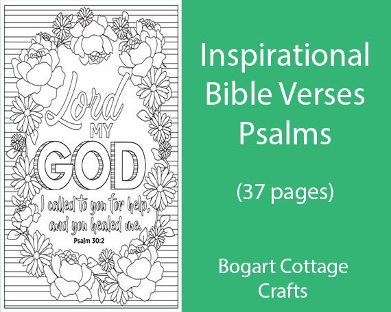 Inspirational Bible Verses Psalms 37 pages Printable | Etsy