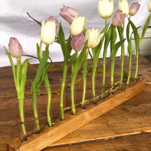 Wooden vase // flower vase // test tube vase