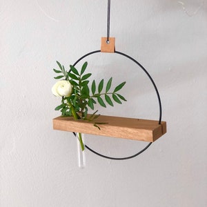 Hanging test tube vase // wreath with flower holder