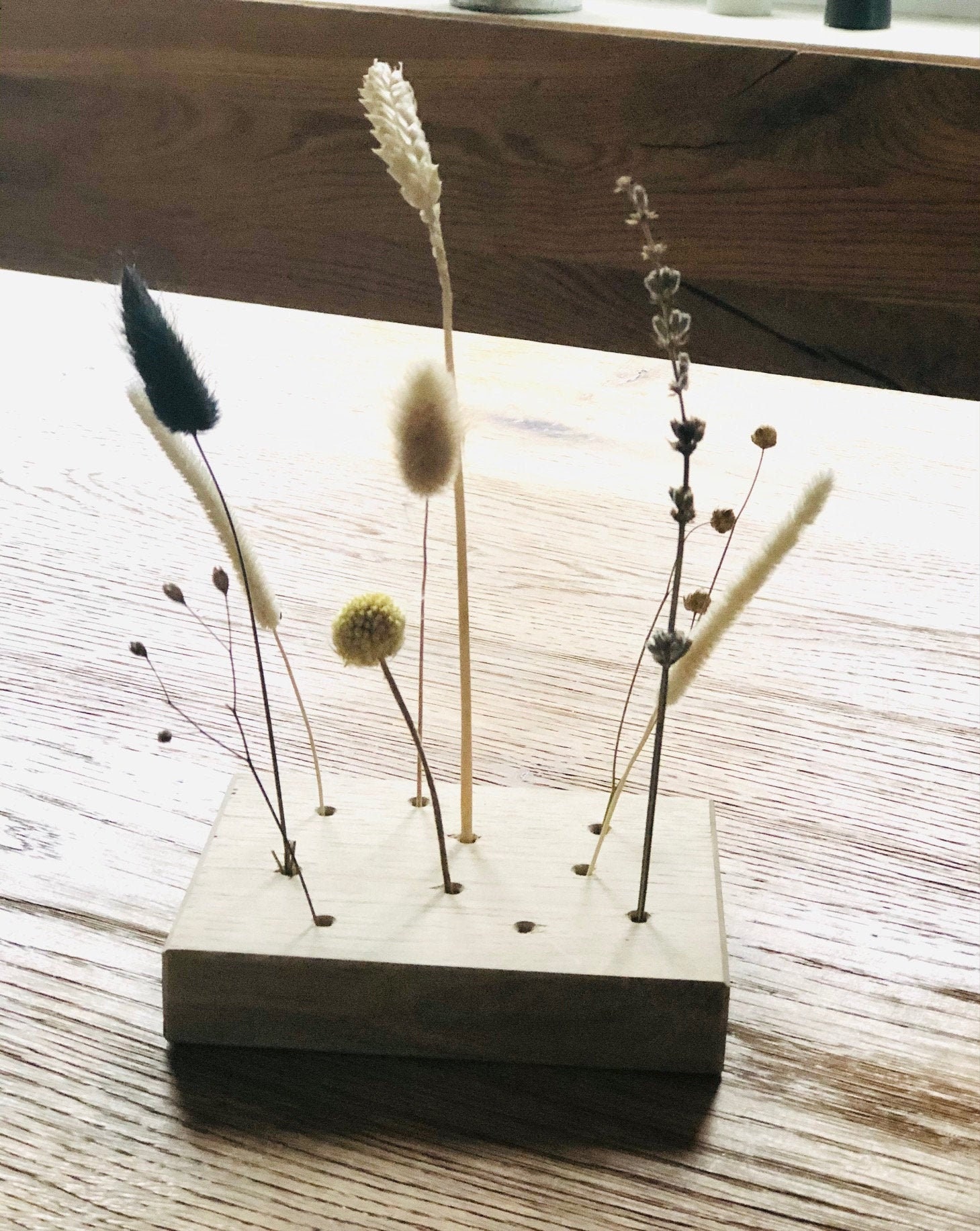 Dried Flower Holder Made of Oak Wood Etsy UK