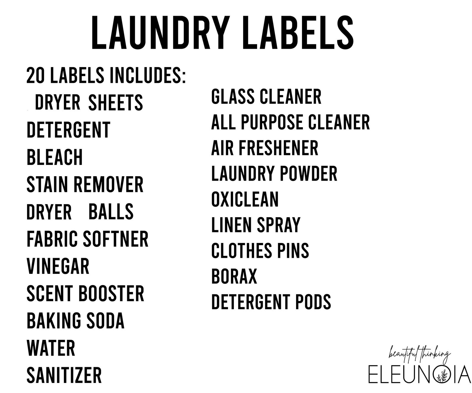 Laundry Labels Minimalist Laundry Labels Aesthetic Laundry Room Labels