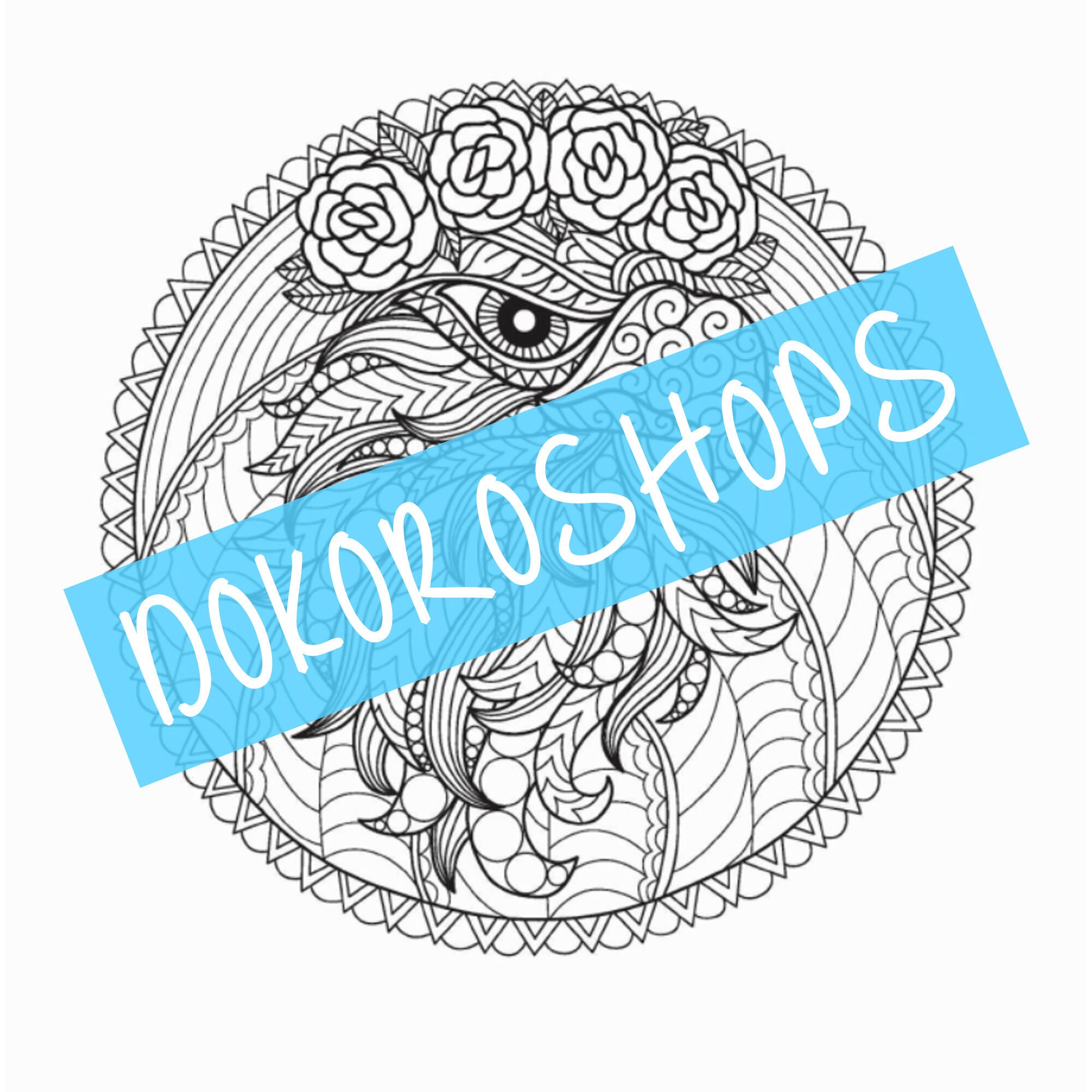 Colouring Pages Premium Animal Mandala 3 80 | Etsy