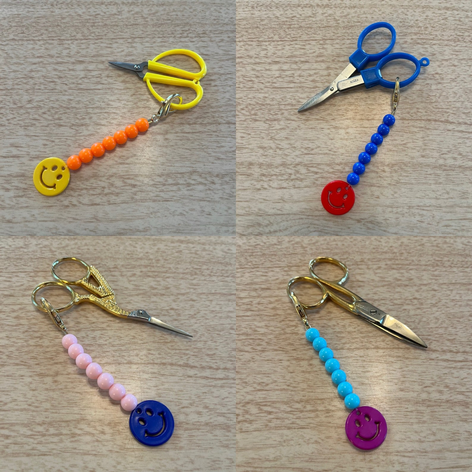 Smiley Face Scissor Fob - Etsy