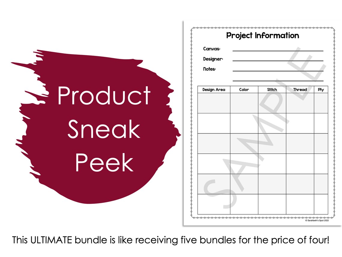 ULTIMATE Stitcher's Helper Design Bundle Simple Designs Etsy