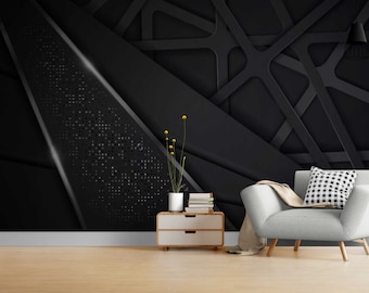 Transform Your Space with Modern Abstract Peel and Stick Wallpaper and Dark 3D Wall Murals Accent wall design Removable wall paper 3d mural