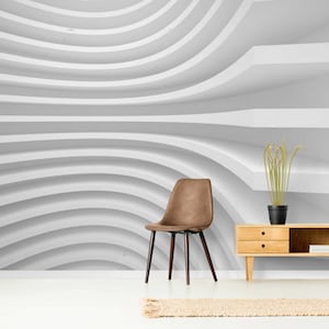 モダンな3Dホワイト壁紙であなたの家を飾る：剥がして貼れる、現代的なインテリアのための壁画カスタム壁紙