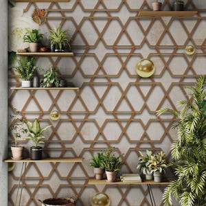 Peel and Stick Luxury Gold Wallpaper Geometric Wall Mural Modern Beige wall paper custom vinyl removable wallpaper mural decor 3d wall paper