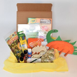 Dinosaur crafts,  Kids arts  and crafts, Girls dinosaur craft box, Kids Birthday gift,Kids care package