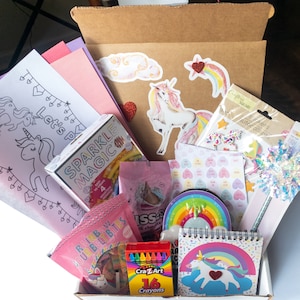 Unicorn Craft Box, Kids Arts and Crafts, Boys crafts, Girls crafts, Kids Care Package,  Valentine&#39;s Day Gift for kids