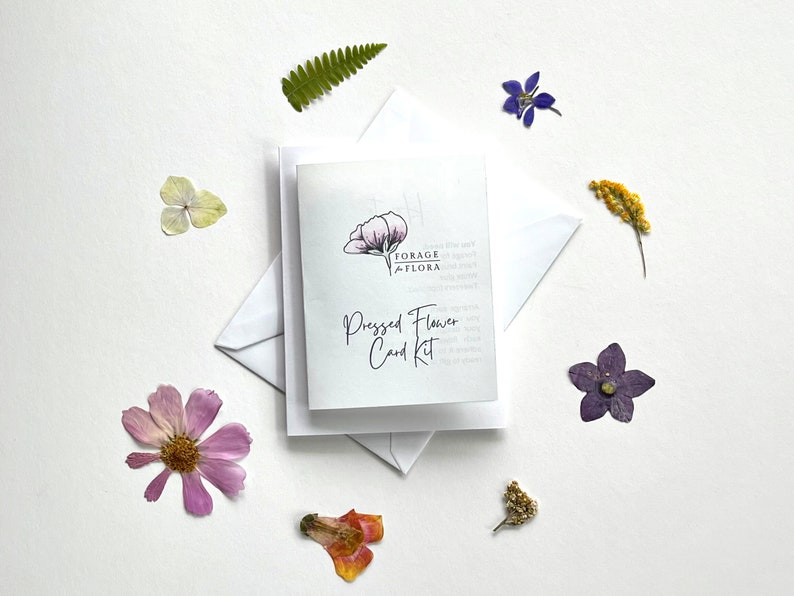 Do It Yourself Pressed Flower Card, Pressed Flower Card Kit, Make Your