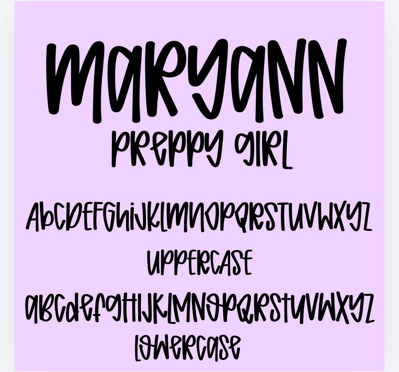 Preppy Font - Etsy