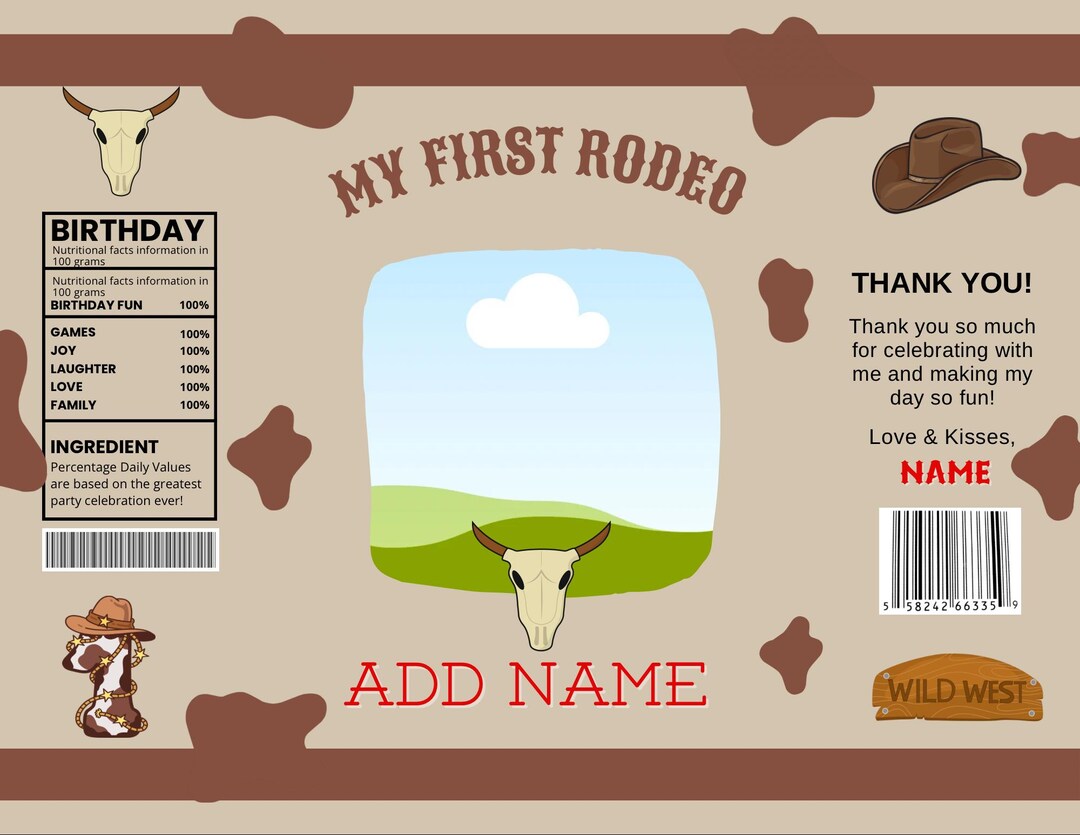 My First Rodeo, Chip Bag - Etsy