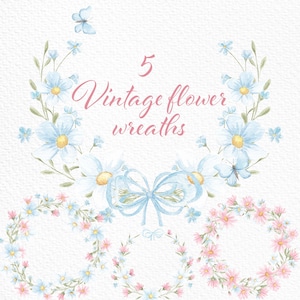 Imágenes prediseñadas de marcos de flores silvestres, flores delicadas, baby shower azul y rosa, primavera rosa, flores pequeñas, despedida de soltera, invitación, marcos de flores, PNG