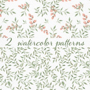 Padrões florais em aquarela sem emendas: flores delicadas, papel digital, têxteis para o lar (PNG)