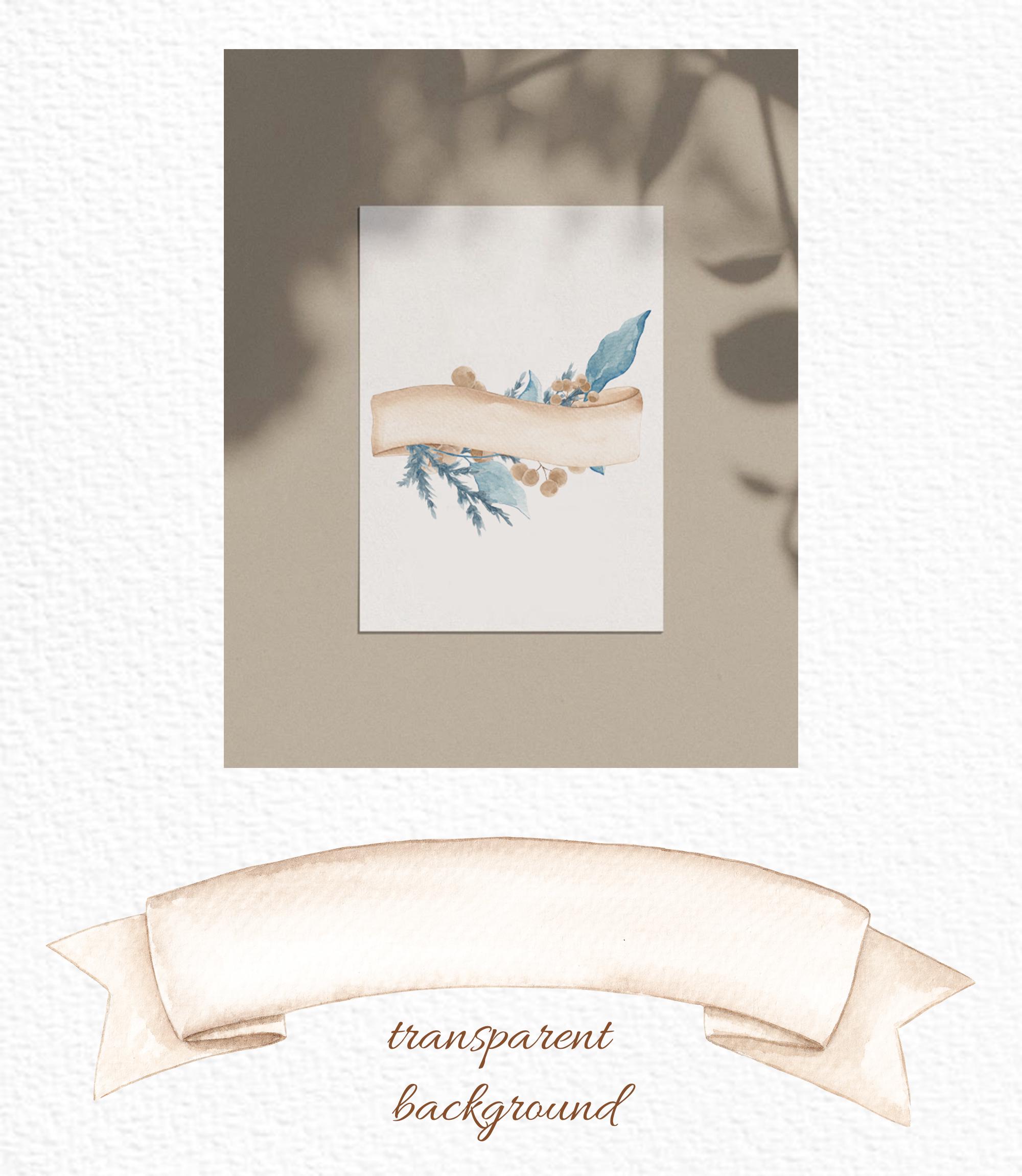 Watercolor Parchment, Ribbon Banners, Clipart, Birthday Party Banners ...