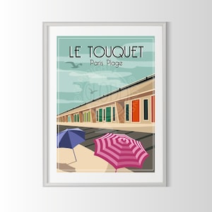 poster le Touquet, poster le Touquet, souvenir le Touquet, poster le Touquet, poster Paris-plage