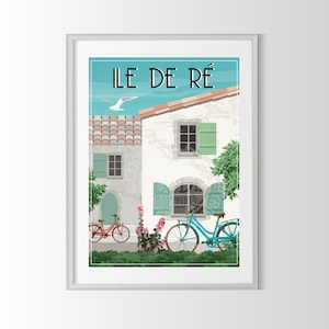 Cartel de Ile de Ré, cartel de Ile de Ré, recuerdo de Ile de Ré, regalo de Ile de Ré, cartel de la región de Francia