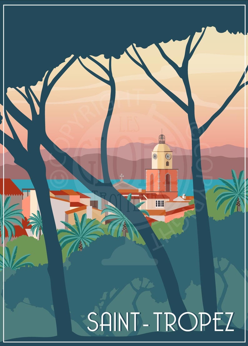 Saint Tropez Poster, French City Poster, Saint Tropez Poster, French ...