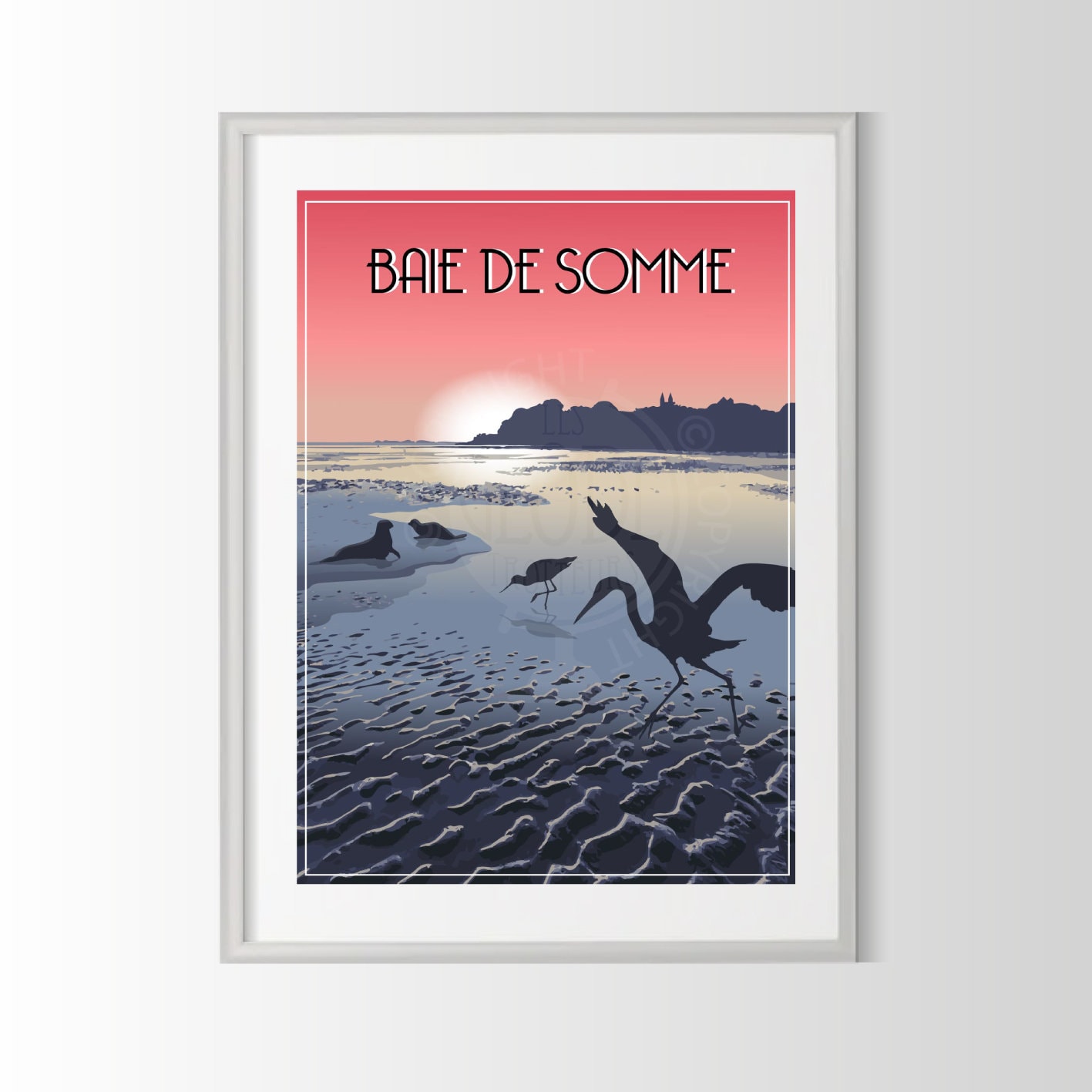 Affiche Baie de Somme, Poster Souvenir Cadeau Affiche Région France
