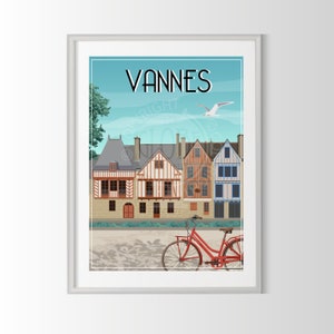 Cartel de Vannes, cartel de Vannes, recuerdo de Vannes, cartel de Vannes, cartel de Bretaña, cartel de Bretaña